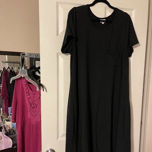 LuLaRoe Size XL Carly Dress - Solid Black